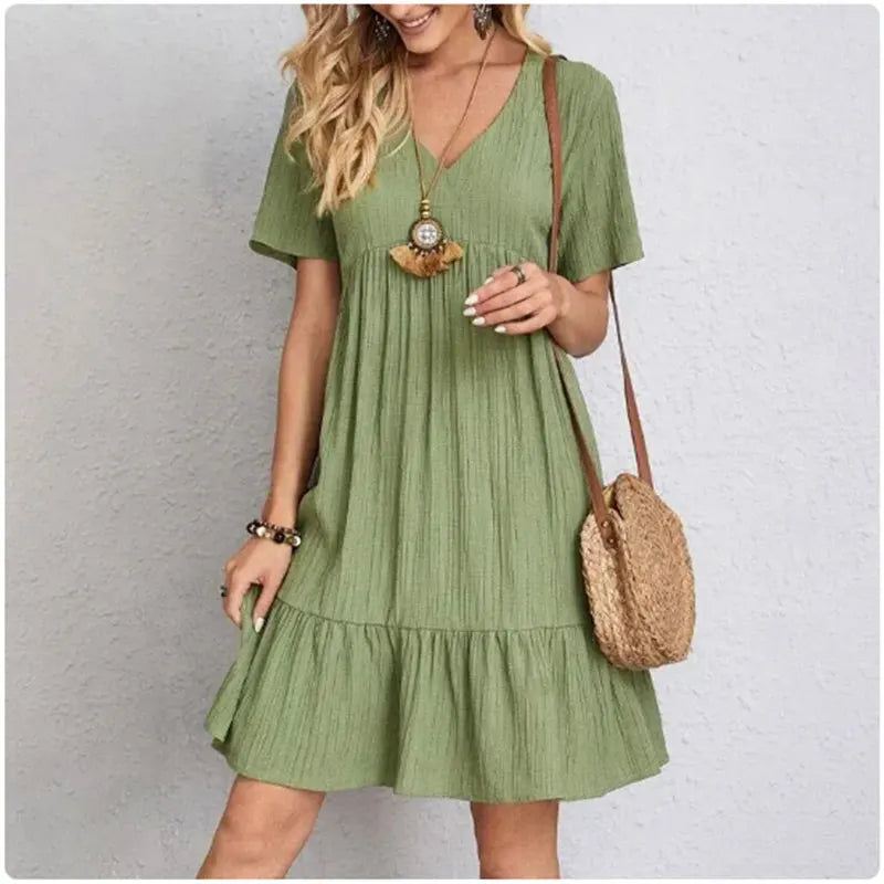 SpringPeplumFlareDress