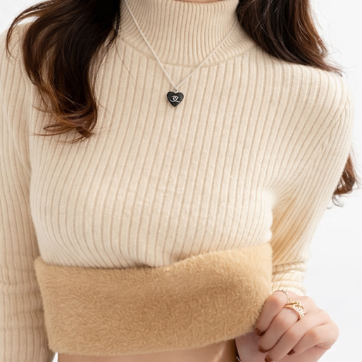 VelvetFleeceLinedTurtleneck