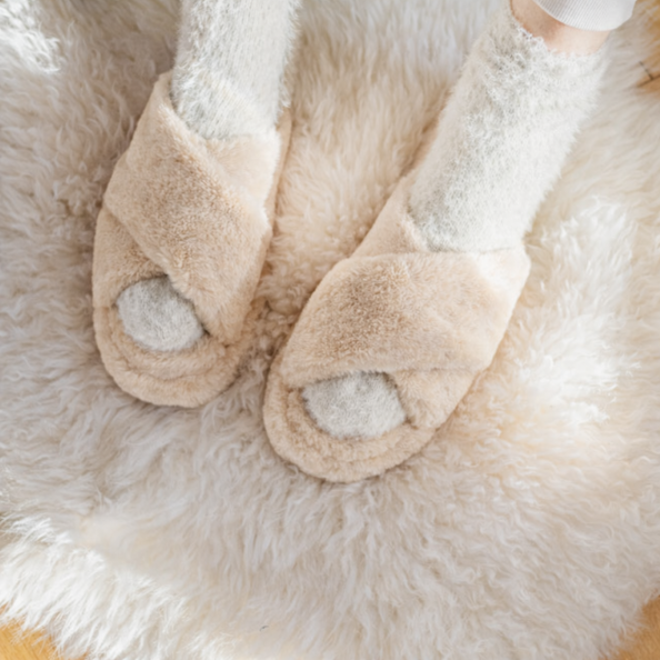 CozyCross™ Fuzzy Slippers