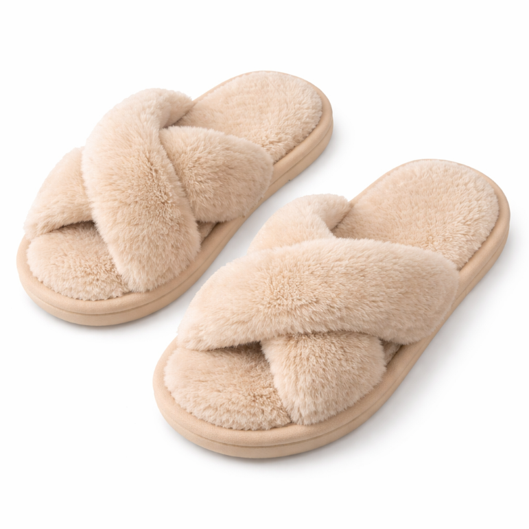 CozyCross™ Fuzzy Slippers