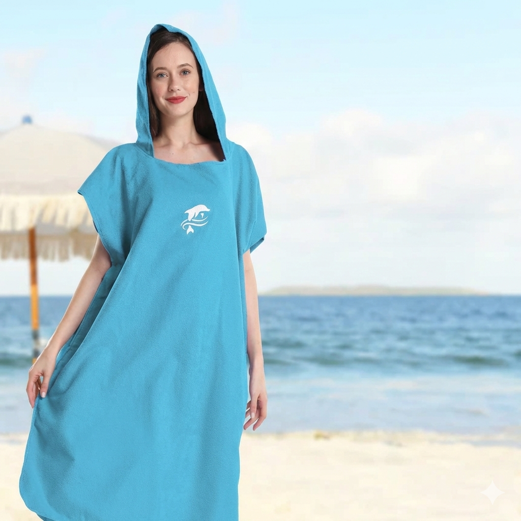 Dolphin Print Poncho