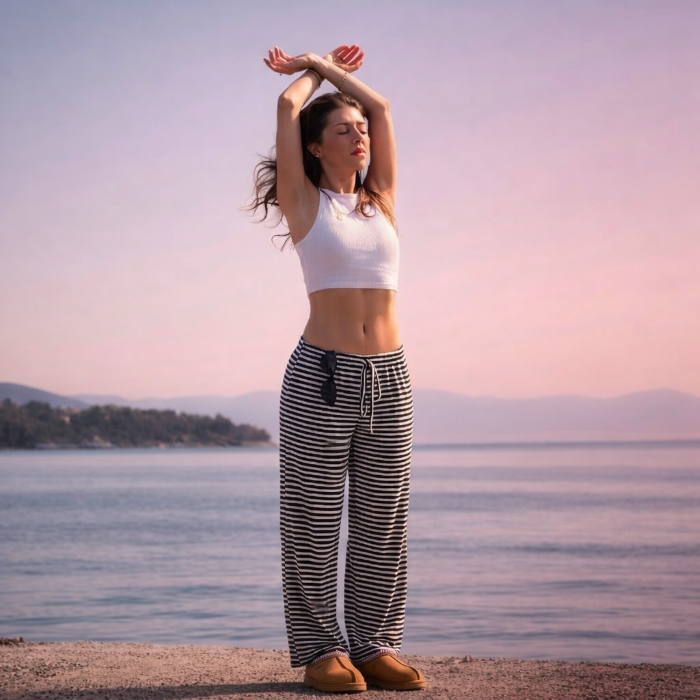 Cozy Striped Leggings