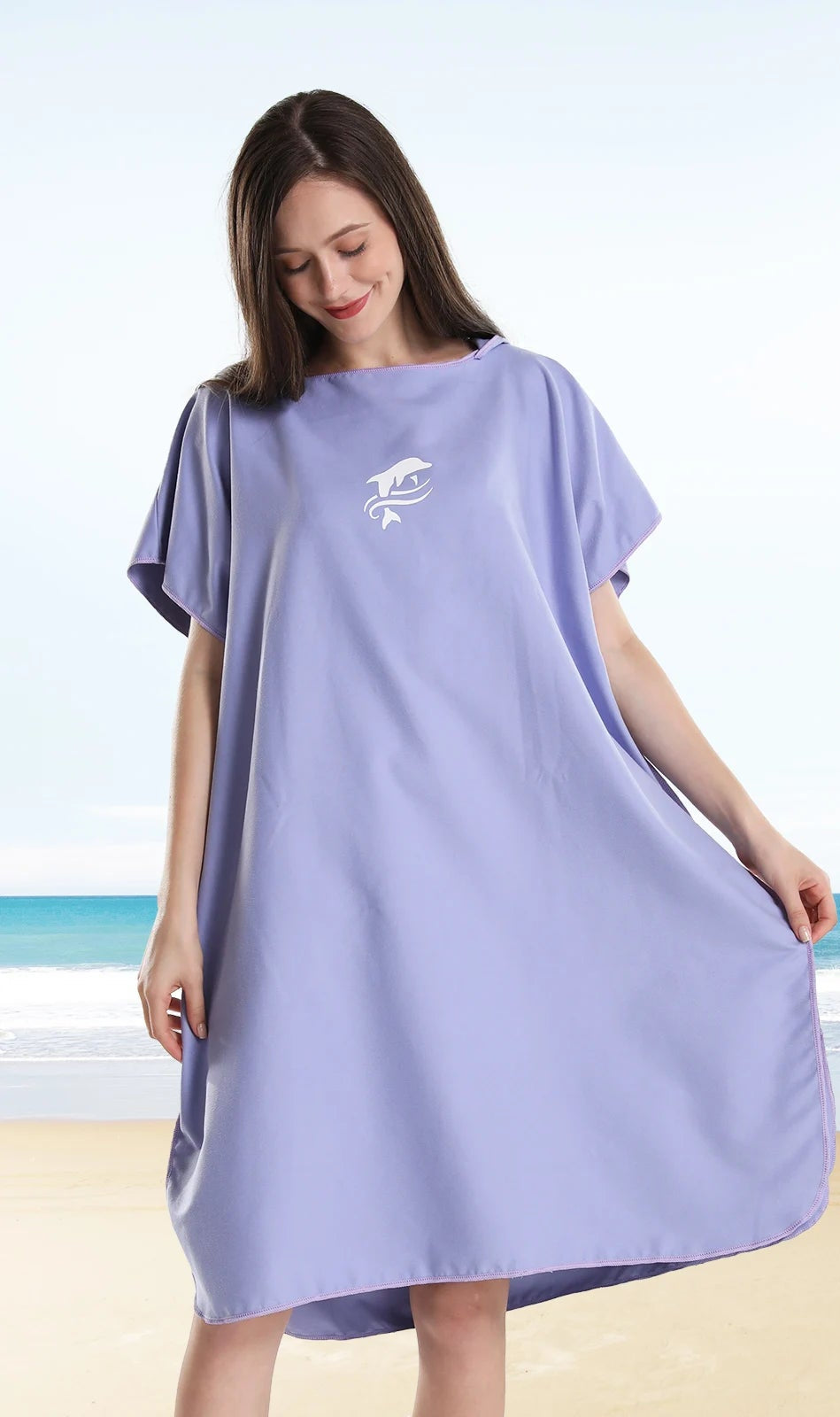 Dolphin Print Poncho