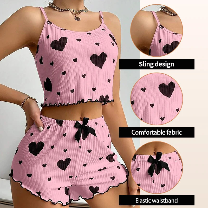 Valentine's Day Heart Pajama Set