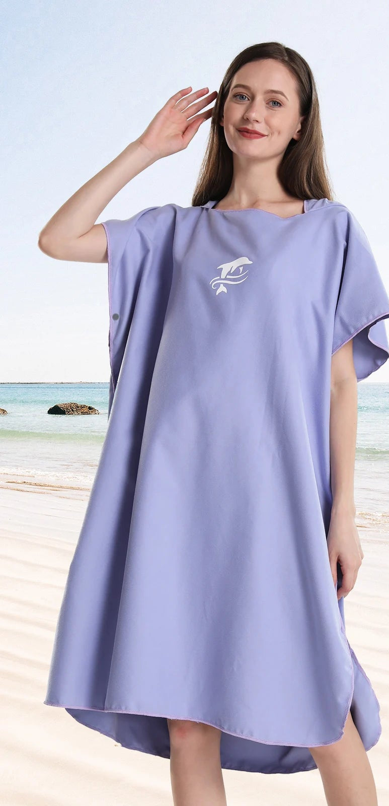 Dolphin Print Poncho