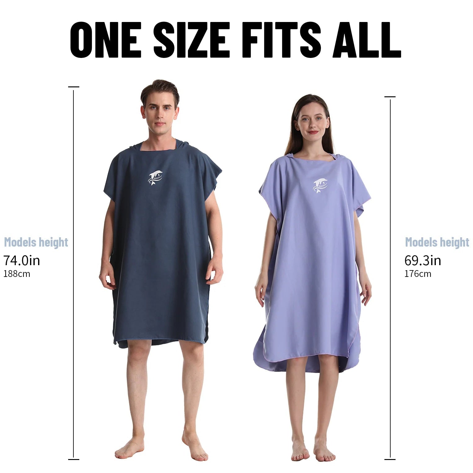 Dolphin Print Poncho